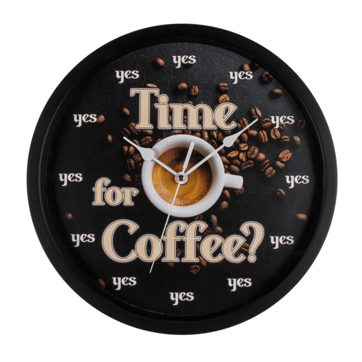 Time for Coffee Wall Clock – Stylish Kitchen Clock for Coffee Lovers