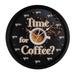 Time for Coffee Wall Clock – Stylish Kitchen Clock for Coffee Lovers
