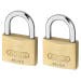 Compact Brass Padlock Pk 2 30mm