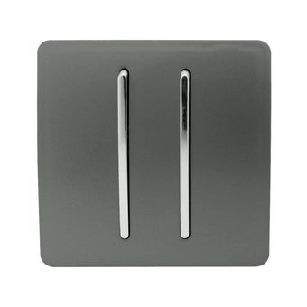 Trendi 2 Gang 2 Way Switch Charcoal
