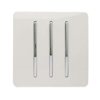 Trendi 3 Gang 2 Way Switch White