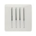 Trendi 4 Gang 2 Way Light Switch - White