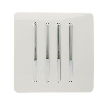 Trendi 4 Gang 2 Way Light Switch - White