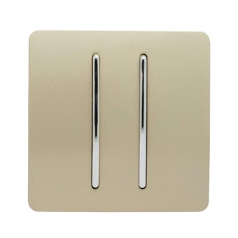 Trendiswitch Gold 2 Gang 2 Way 10 Amp Switch