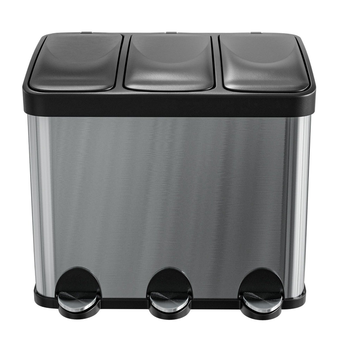 Triple Recycling Bin with Pedal