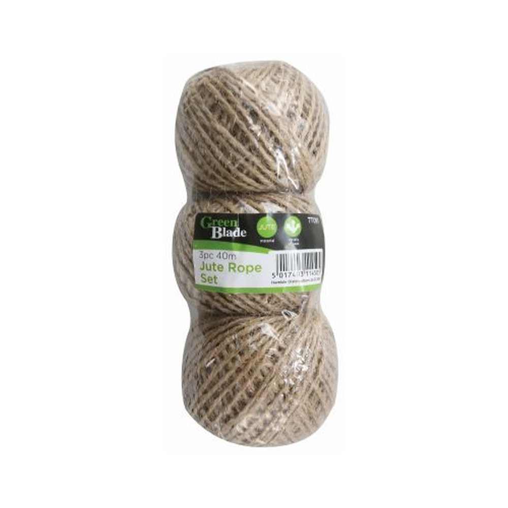 GreenBlade 3pc 40m Jute Rope Twine Set