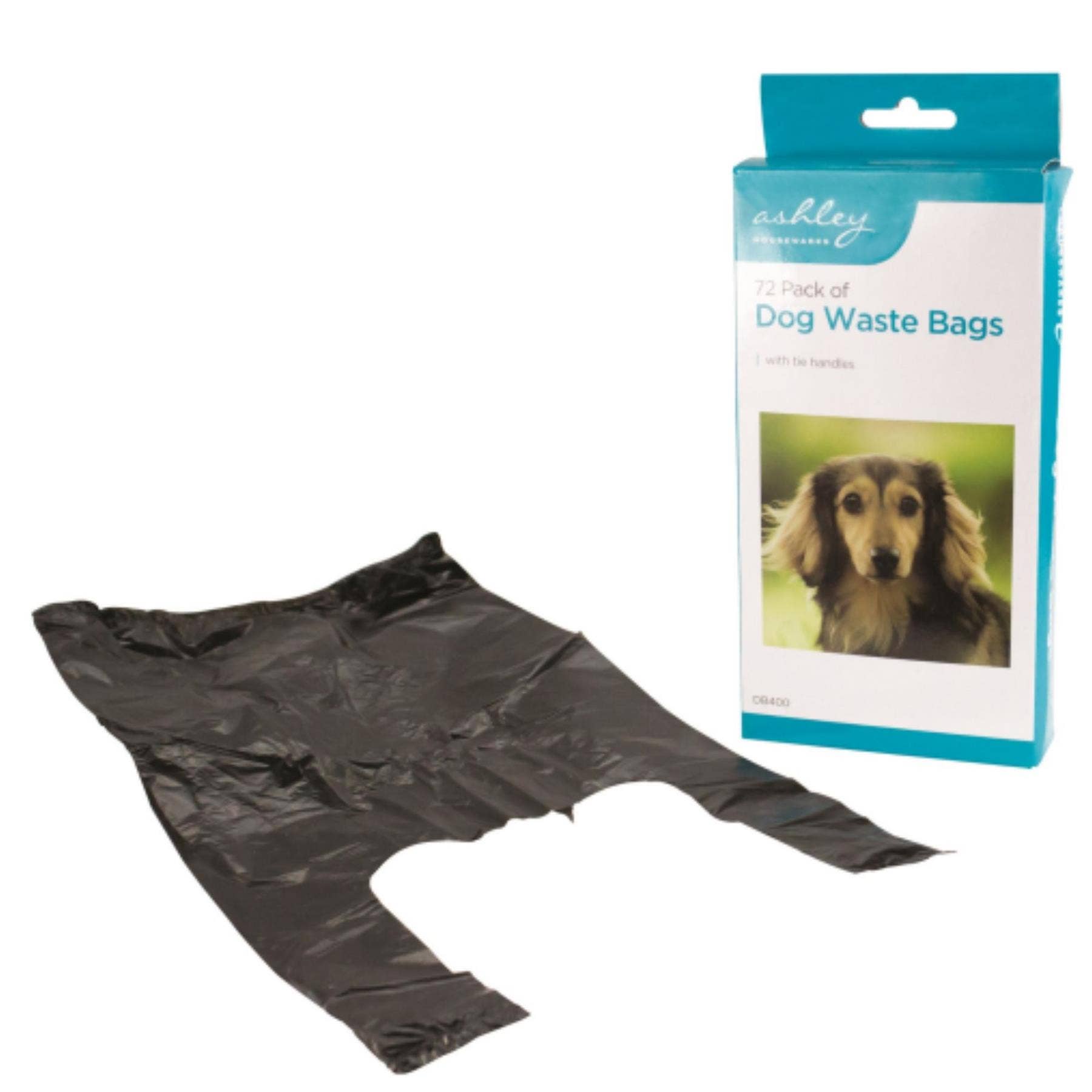 Ashley Tie Handle Dog Waste Bags for Hygienic and Easy Clean-Up I 72 Pack