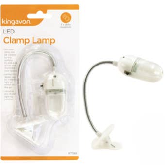Kingavon LED Clamp Lamp – Portable Clip-On Reading and Desk Light