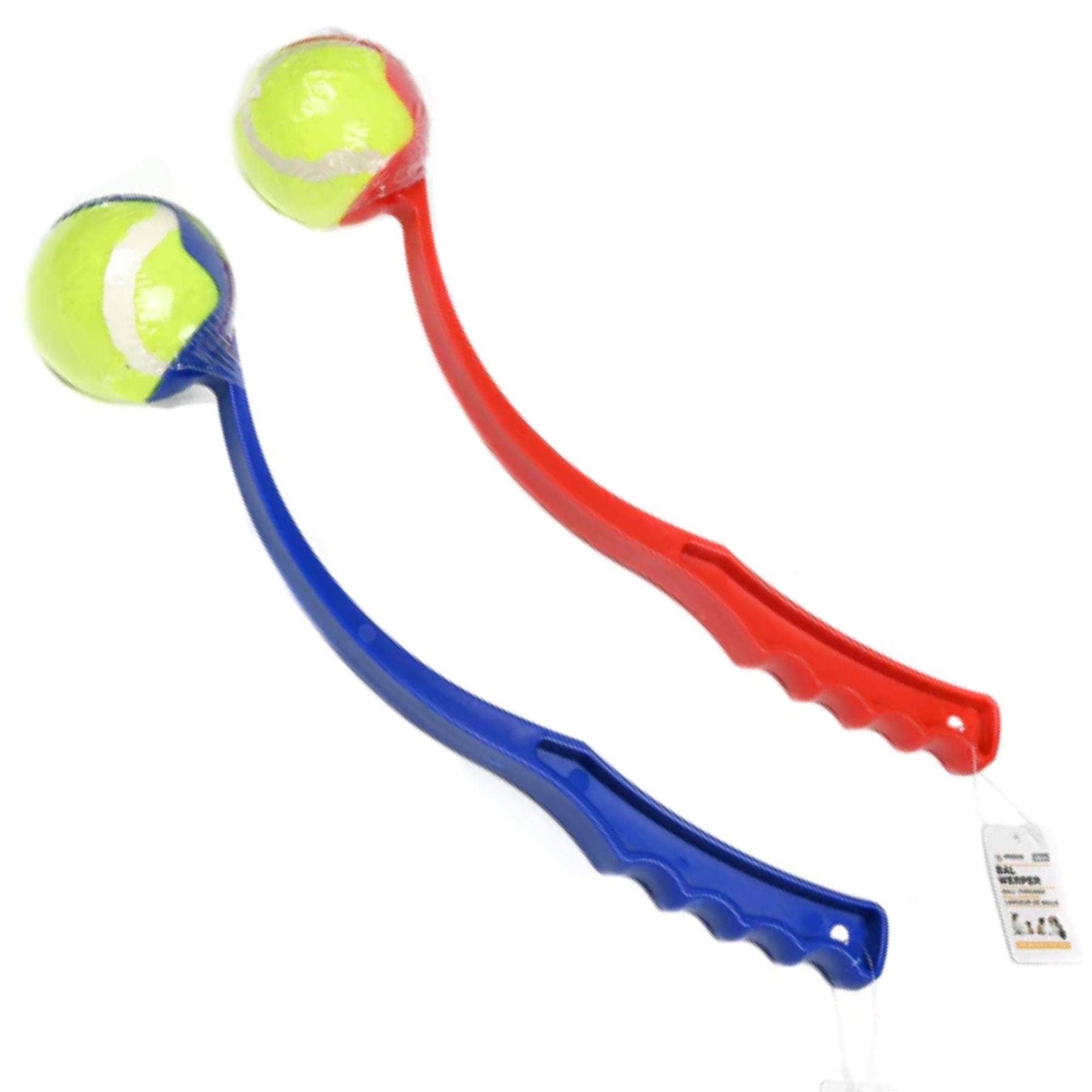 Benson Dog Ball Thrower 38cm with Ball I Lightweight Plastic for Long Distance Fetch