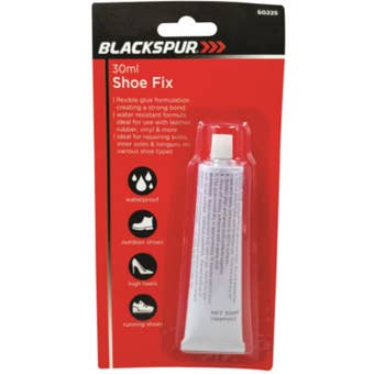 Blackspur Shoe Fix Glue 30ml – Flexible Waterproof Repair Adhesive for Leather, Rubber and Vinyl Footwear