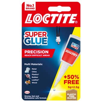 LOCTITE Super Glue 5g + 50% Extra Precision Applicator – Extra Strong Multi-Material Adhesive for Metal, Plastic, Rubber, Leather, Wood and China