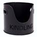 Castle Living Black Kindling Bucket – Elegant Fireplace Storage Solution