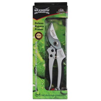 Wilkinson Sword Deluxe Bypass Pruners with Soft Grip Handles and Japanese Steel Blade – 20mm Cutting Capacity