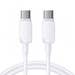Joyroom 60W USB-C to USB-C Fast Charging Cable 1.2m White – High Speed Data & Power Transfer
