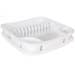 Bloom White Dish Drainer with Band 40 x 39 x 9.3cm – Compact and Stylish Dish Drying Rack