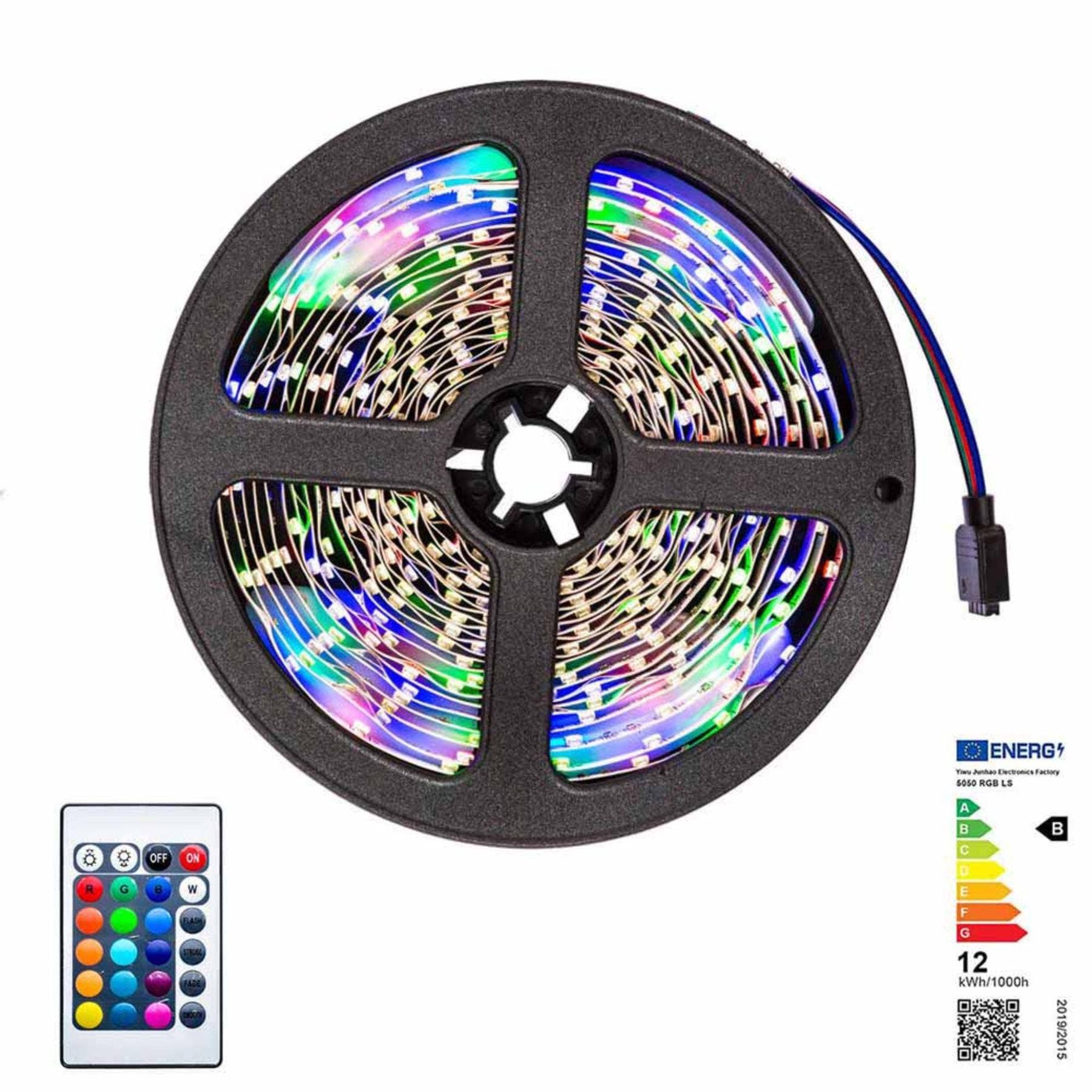 Programmable LED Strip Light with Remote Control and Power Supply 5m – 72W Waterproof Decorative Lighting Kit
