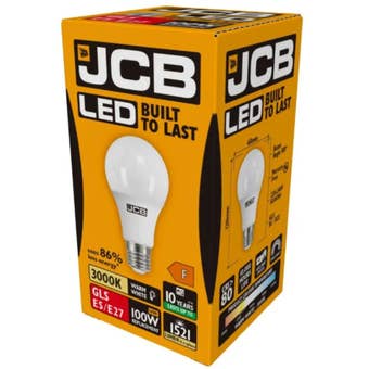 JCB 15W LED GLS Bulb E27 1530 Lumens Warm White 100W Equivalent Energy Saving Lamp