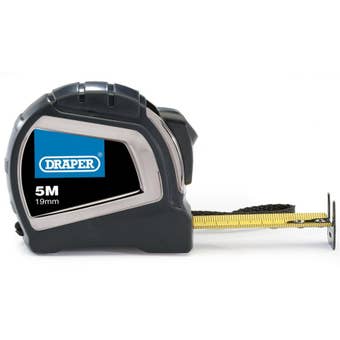 Draper Auto-Lock Metric Measuring Tape 5m x 19mm I Class II Accuracy Dual Sided Blade