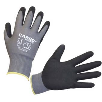 Cargo Foam Flex Sandy Nitrile Gloves – EN 388 Certified Safety Gloves with 13G Polyester Liner and Knitted Cuff