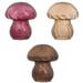 Autumn Glass Mushroom Plate 15.5cm – Decorative Glass Ornament in 3 Assorted Colours