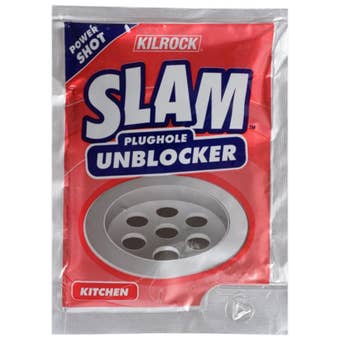SLAM Plughole Unblocker Kitchen Power Shot – Powerful Drain Cleaner for Grease, Fat and Food Blockages