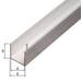 U Profile Anodised Aluminium - 12mm x 8.6mm x 12mm x 1.3mm / 1m