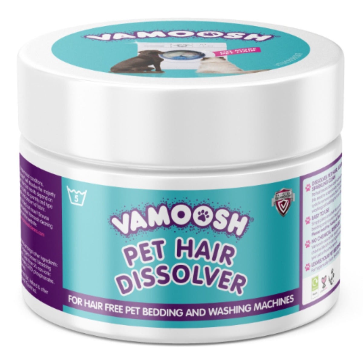Vamoosh Pet Hair Dissolver Tub 500g for Washing Machines and Pet Bedding Cleaning