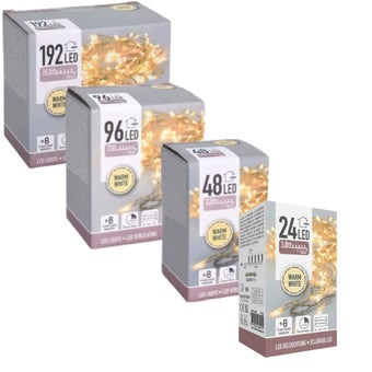 Warm White LED 8 Function Memory Decoration Lights