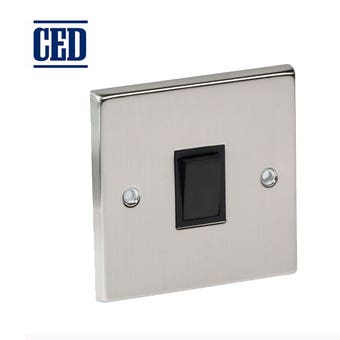 CED Polished Chrome 10A 1 Gang 2-Way Switch