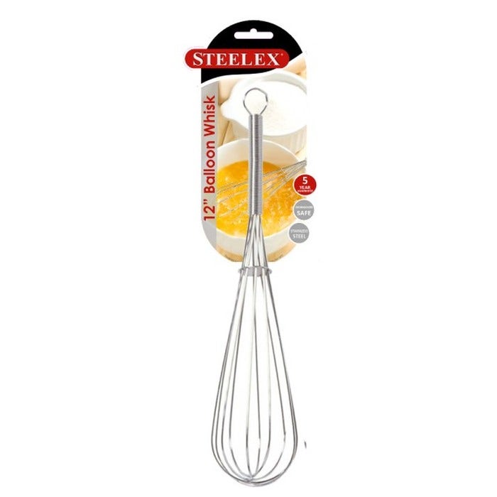 Steelex 12" Stainless Steel Balloon Whisk