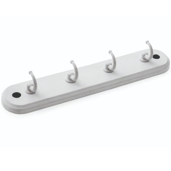 White 4 Hook Key Rack – Stylish & Practical Key Storage