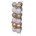 White & Gold Christmas Baubles 30mm - Pack of 18