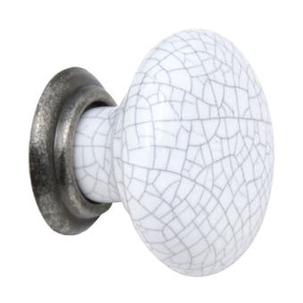Winchester white ceramic knob 35mm