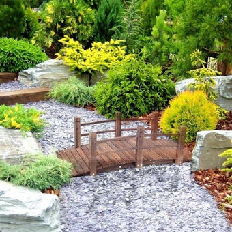 Wooden Garden Bridge