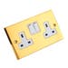 Switched Socket Twin 13amp Victorian With White Inserts