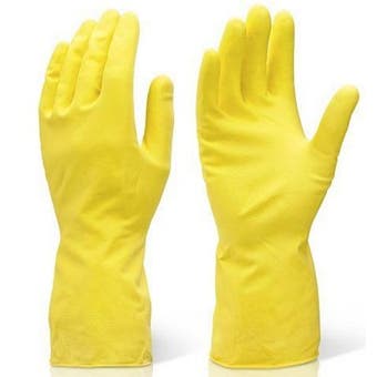Yellow Rubber Gloves XL
