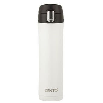 Zento Matt White Push Button Vacuum Tumbler - 450ml