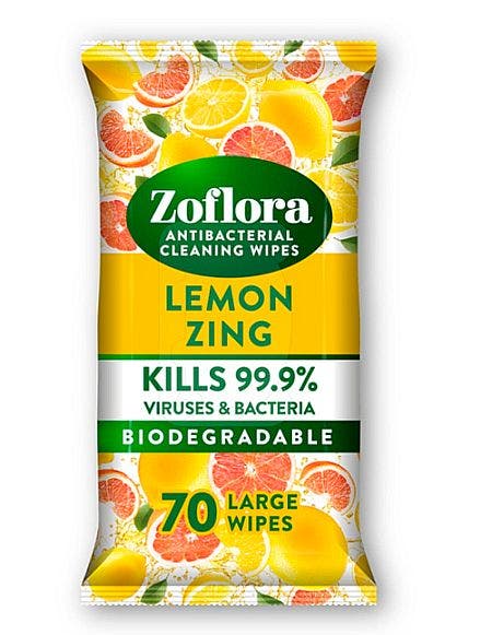 Zoflora Lemon Zing Large Wipes - Pack of 70