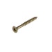 Zinc Yellow Single Pozi Countersunk Woodscrew - M5 x 100